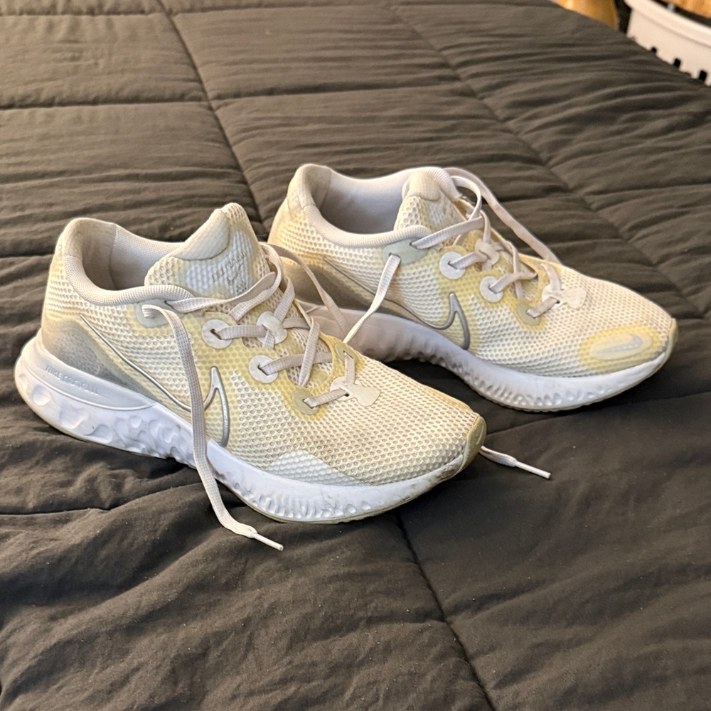 Nike Renew Women's Running Sneakers - White & Pale Yellow